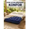 Konforlu Çift Kişilik Şişme Yatak Flokeli Yüzey Dayanıklı Gövde