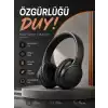 Kulak Üstü Bluetooth Kulaklık Ayarlanabiilir Uzun Pil Ömrü Kablosuz 5.0 Bluetooth