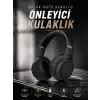 Kulak Üstü Kablosuz Bluetooth Kulaklık Gürültü Önleyici Ayarlanabilir