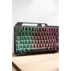 Led Işıklı Oyuncu Klavye Usb Girişli RGB Işıklı Q Klavye Mouse Hediyeli