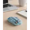 Mavi Kablosuz Mouse Bluetooth ve USB Çift Mod Bağlantılı