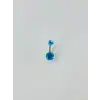 Mavi Taşlı Göbek Piercing