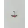 Melek Kanatlı Kalp Detaylı Göbek Piercing