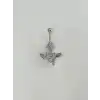 Melek Kanatlı Kalp Detaylı Göbek Piercing