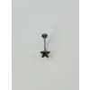 Mistik Topaz Taşlı Yıldız Detaylı Göbek Piercing