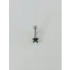 Mistik Topaz Taşlı Yıldız Detaylı Göbek Piercing