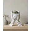 Modern Ev Dekoru İçin El Şeklinde 3D Baskı Dekoratif Saksı Vazo