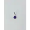 Mor Taşlı Göbek Piercing