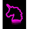 Neon Işıklı Unicorn Masa Gece Lambası Pil+usb