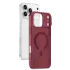 Newface Apple İphone 18 Pro Max Combo Sert Şeffaf Magsafe Kapak - Bordo