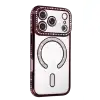 Newface Apple İphone 18 Pro Max Joke Simli Magneticsafe Kılıf - Bordo