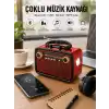 Nostaljik Radyo Bluetooth Bağlantılı Müzik Kutusu Ahşap