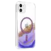 Onegif Apple İphone 11 Lotus Simli Magsafe Kapak - Mor