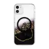 Onegif Apple İphone 11 Lotus Simli Magsafe Kapak - Siyah