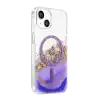 Onegif Apple İphone 14 Lotus Simli Magsafe Kapak - Mor