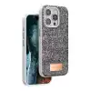 Onegif Apple İphone 14 Pro Max Bright Simli Kapak - Gümüş