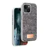 Onegif Apple İphone 15 Bright Simli Kapak - Gümüş