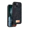 Onegif Apple İphone 15 Bright Simli Kapak - Siyah