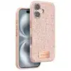 Onegif Apple İphone 16 Bright Simli Kapak - Pembe