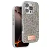 Onegif Apple İphone 16 Pro Max Bright Simli Kapak - Çöl Titanyum