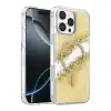Onegif Apple İphone 16 Pro Max Lotus Simli Magsafe Kapak - Gümüş