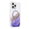 Onegif Apple İphone 16 Pro Max Lotus Simli Magsafe Kapak - Mor
