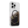 Onegif Apple İphone 16 Pro Max Lotus Simli Magsafe Kapak - Siyah