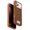 Onegif Apple İphone 17 Pro Bright Simli Kapak - Turuncu