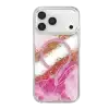 Onegif Apple İphone 17 Pro Lotus Simli Magsafe Kapak - Pembe