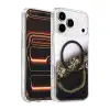 Onegif Apple İphone 17 Pro Lotus Simli Magsafe Kapak - Siyah
