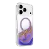 Onegif Apple İphone 17 Pro Max Lotus Simli Magsafe Kapak - Mor