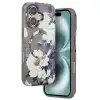 Onegif İphone 16 Flower Series Magsafe Kapak - Gri