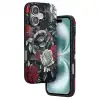 Onegif İphone 16 Flower Series Magsafe Kapak - Siyah