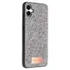 Onegif Samsung Galaxy A06 Bright Simli Kapak - Gümüş
