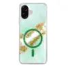 Onegif Samsung Galaxy A07 4g Lotus Simli Magsafe Kapak - Yeşil