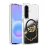 Onegif Samsung Galaxy A56 Lotus Simli Magsafe Kapak - Siyah