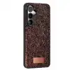 Onegif Samsung Galaxy S24 Fe Bright Simli Kapak - Derin Mor