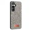 Onegif Samsung Galaxy S24 Fe Bright Simli Kapak - Gümüş