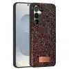 Onegif Samsung Galaxy S25 Bright Simli Kapak - Derin Mor