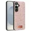 Onegif Samsung Galaxy S25 Bright Simli Kapak - Pembe