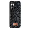 Onegif Samsung Galaxy S25 Bright Simli Kapak - Siyah