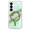 Onegif Samsung Galaxy S26 Lotus Simli Magsafe Kapak - Yeşil