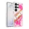 Onegif Samsung Galaxy S26 Ultra Lotus Simli Magsafe Kapak - Pembe