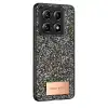 Onegif Xiaomi Mi 14t Pro Bright Simli Kapak - Gümüş