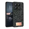 Onegif Xiaomi Mi 14t Pro Bright Simli Kapak - Siyah