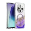 Onegif Xiaomi Redmi 14c Lotus Simli Magsafe Kapak - Mor