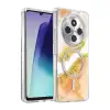 Onegif Xiaomi Redmi 14c Lotus Simli Magsafe Kapak - Turuncu