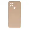 Oppo A15 Kılıf Nano İçi Kadife Silikon - Pudra
