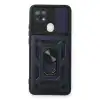 Oppo A15 Kılıf Pars Lens Yüzüklü Silikon - Lacivert