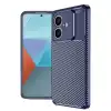 Oppo A3 Kılıf Auto Focus Karbon Kapak - Lacivert